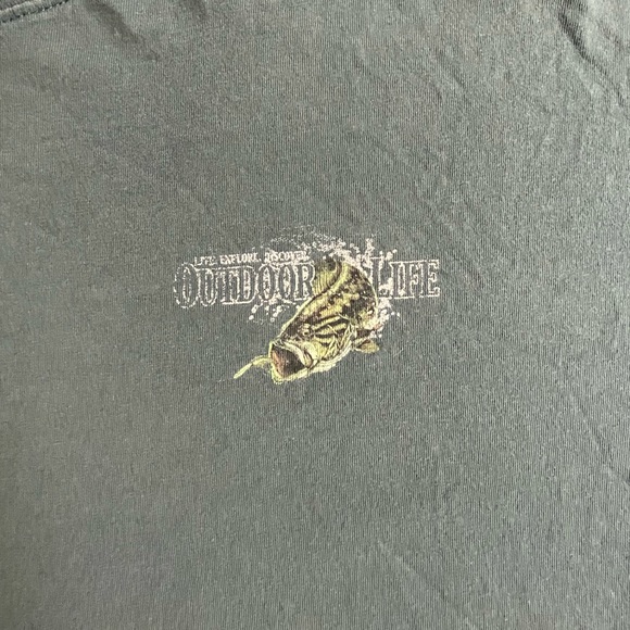Outdoor Life T-Shirt Graphic Print Fish Catch Big or Go Home - Picture 3 of 5
